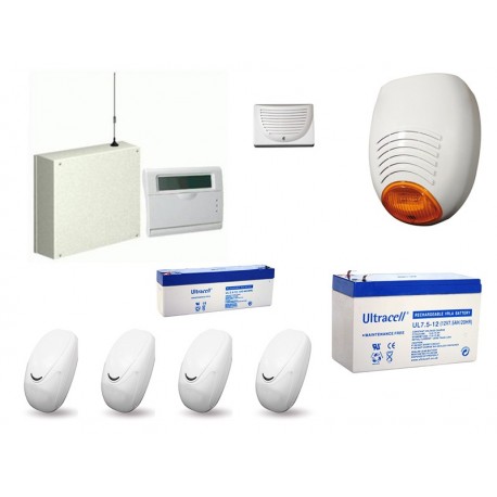 Kit Allarme AMC C64 Gsm completo con batterie e infrarosso