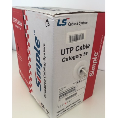 Cavo lan UTP 4x2 cat 5e matassa 305mt in rame solido 
