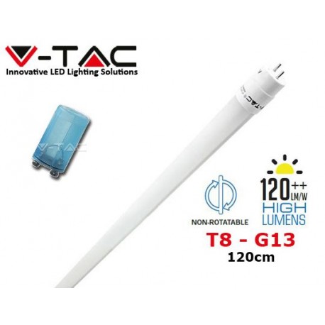 Tubo LED 120CM VTAC-6225 18W T8 G13 bianco freddo 6400K alta luminosità 2300lumen
