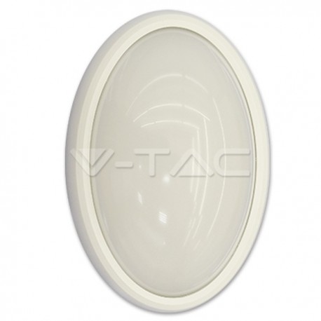 Plafoniera lampada led 12W VTAC Ovale per esterno IP65 bianca luce fredda