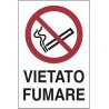 Cartello Vietato Fumare adesivo e alluminio 18x12