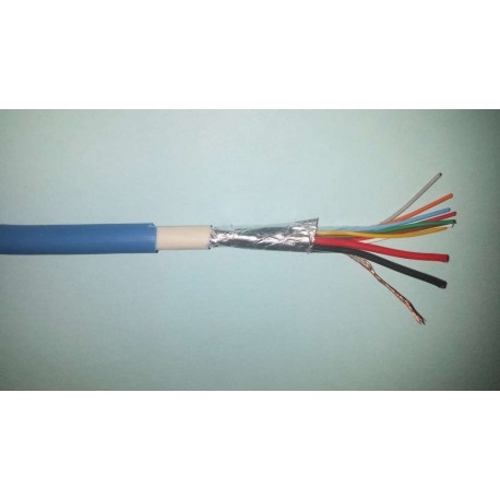 Matassa 40mt cavo allarme 2+4 doppia guaina per esterno 2x0.75 + 4x0.22