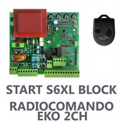 START S6XL BLOCK Nologo centralina per cancello ad anta 230Vac con telecomando EKO