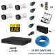 Kit Videosorveglianza CVI DVR 4 canali + 2 telecamere 2mpx ottica fissa 3.6mm con Hard Disk 1 TB e accessori
