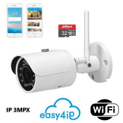 IPC-HFW1320S-W Telecamera IP wifi 3MPX con slot SD 24 led 30mt 2.8mm