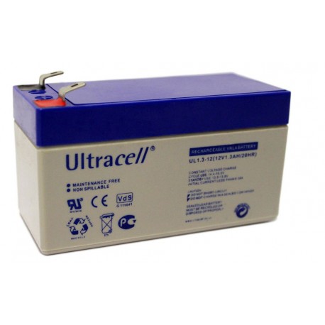 Batteria al piombo ricaricabile 12V 1.3ah ULTRACELL UL1.3-12