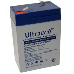 Batteria al piombo ricaricabile 6V volt 4,5 A ULTRACELL UL4.5-6