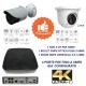 Kit videsorveglianza IP 4CH HD 4K 1 telecamera 3mpx bullet e 1 dome varifocal 2mpx 2.8-12mm