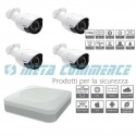 Kit videosorveglianza DVR 5 4 telecamere AHD bullet ottica fissa 3.6mm 1080P 2mpx