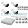 Kit videosorveglianza DVR 5 4 telecamere AHD bullet ottica fissa 3.6mm 1080P 2mpx