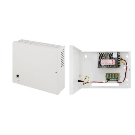 PSDC04122T Pulsar minibox di alimentazione 4 telecamere multi-uscita 12Vdc 2A 4x0.5A con fusibili di protezione