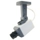 Telecamera finta aspetto box con lente e led rosso intermittente